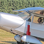 Zbyszek już w samolocie. Próba silnika ...
