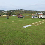 Ostatnie przygotowania. Ta oznaczona trotem podwójna "gruba kreska" to punkt zero konkurencji precyzyjnego lądowania